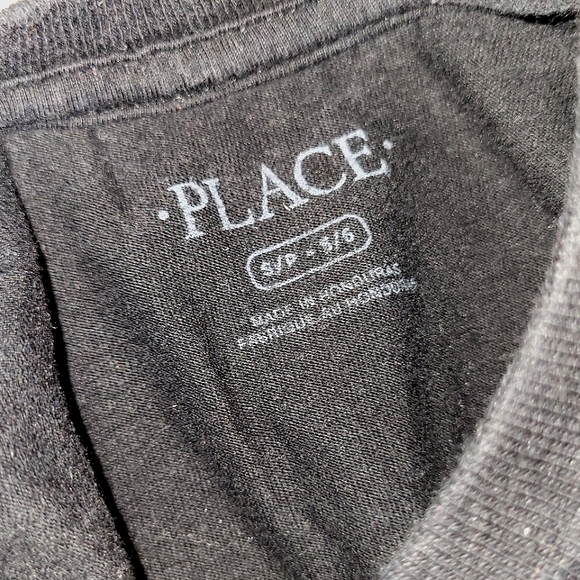 Black cotton shirt with print size S - Picture 2 of 2